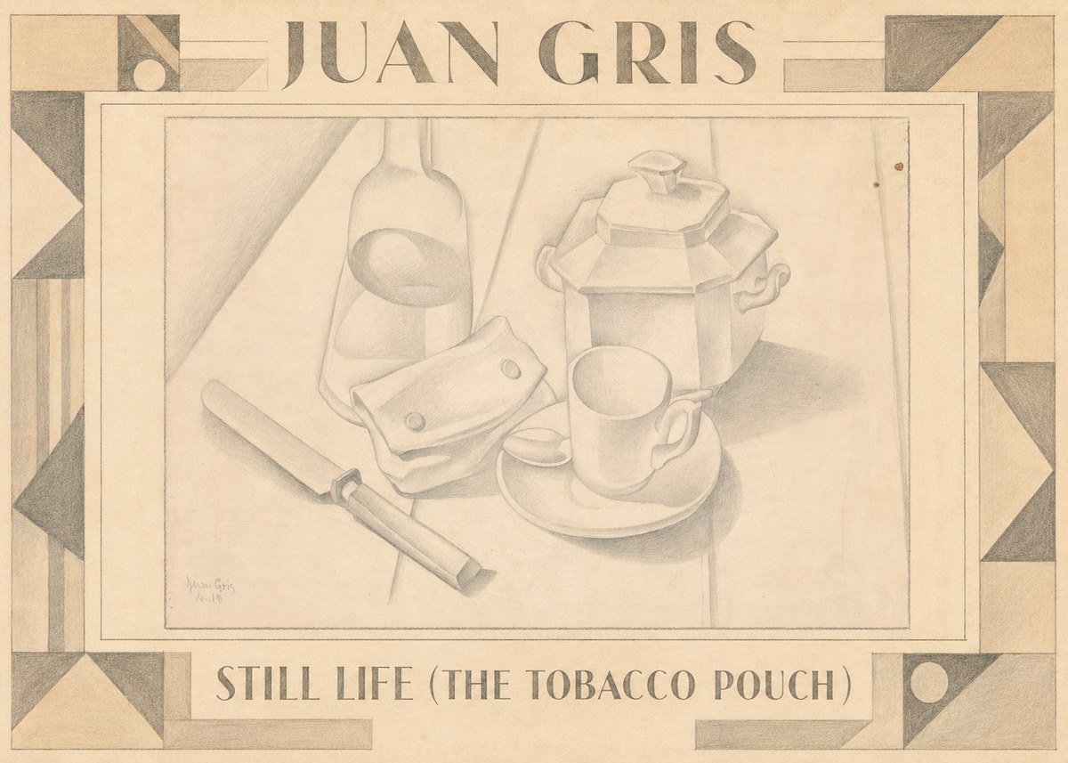 Juan Gris Still Life (the Tobacco Pouch) No1 - Affiche