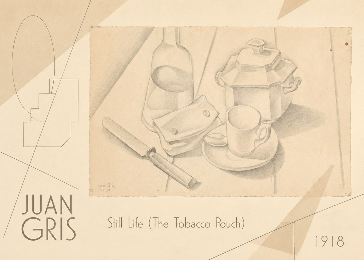 Juan Gris Still Life (the Tobacco Pouch) No6 - Affiche