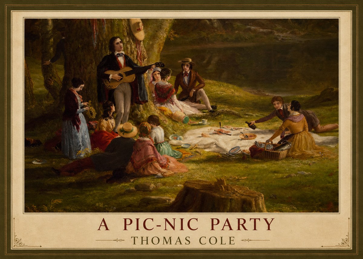 Thomas Cole A Pic-nic Party No2 - Affiche