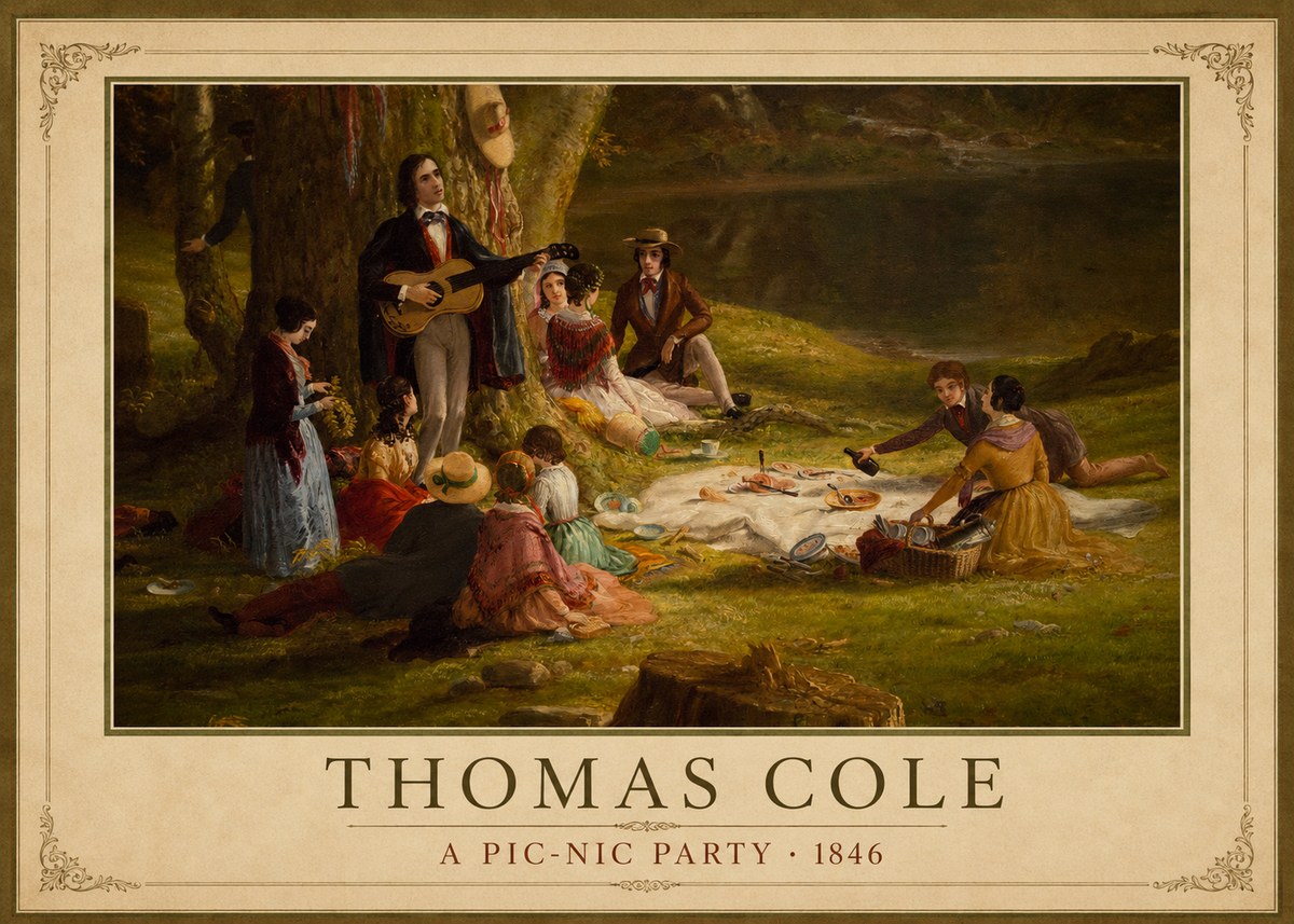 Thomas Cole A Pic-nic Party No3 - Affiche