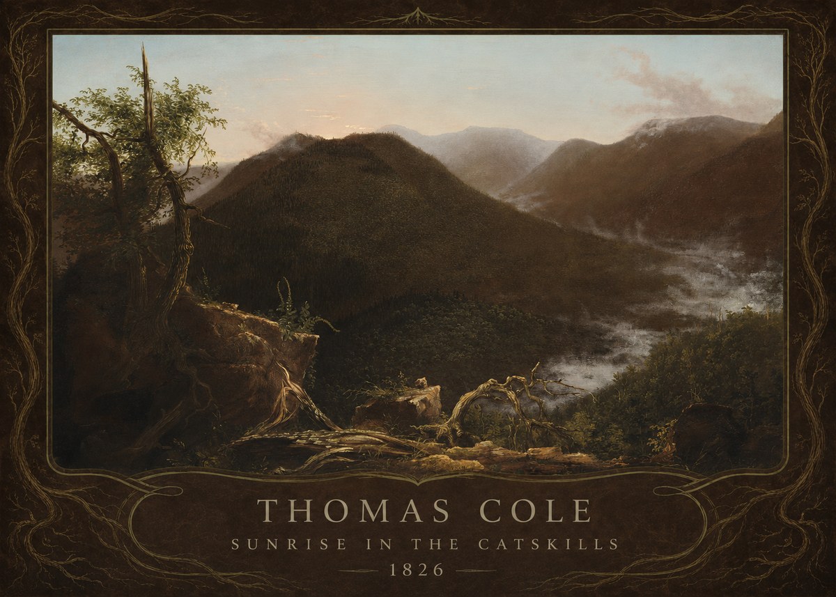 Thomas Cole Sunrise in the Catskills I No3 - Affiche