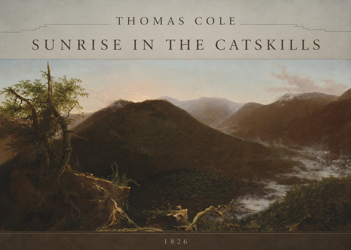 Thomas Cole Sunrise in the Catskills I No6 - Affiche