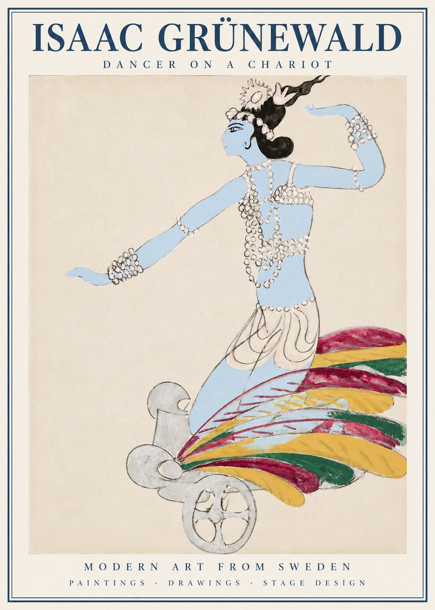 Isaac Grünewald Dancer on a Chariot No1 - Affiche