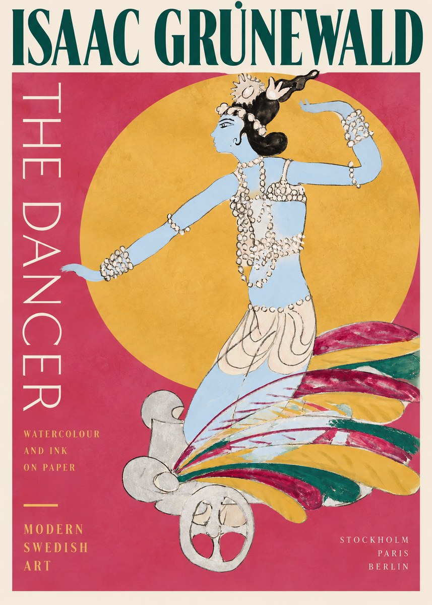 Isaac Grünewald Dancer on a Chariot No3 - Affiche