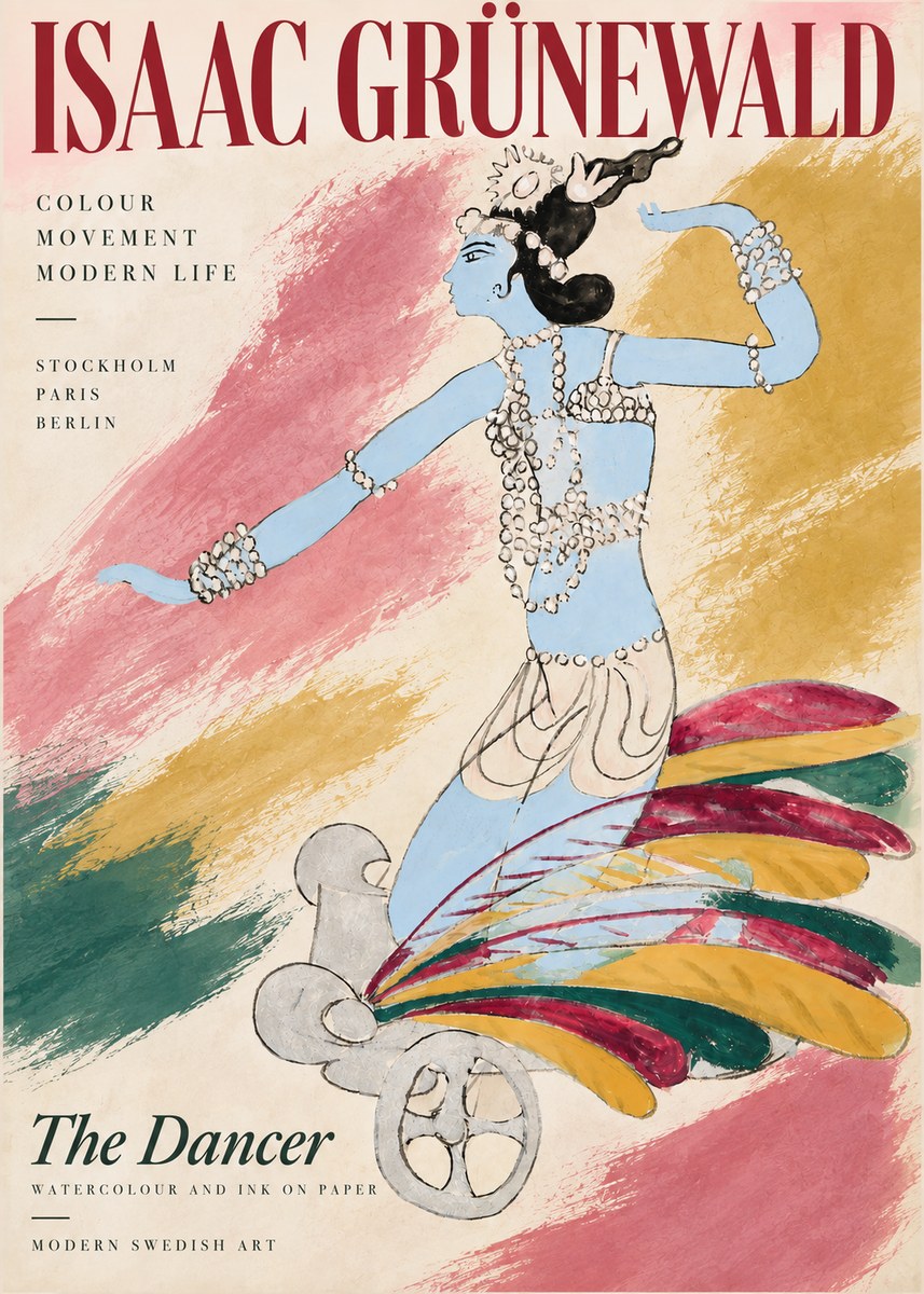 Isaac Grünewald Dancer on a Chariot No4 - Affiche