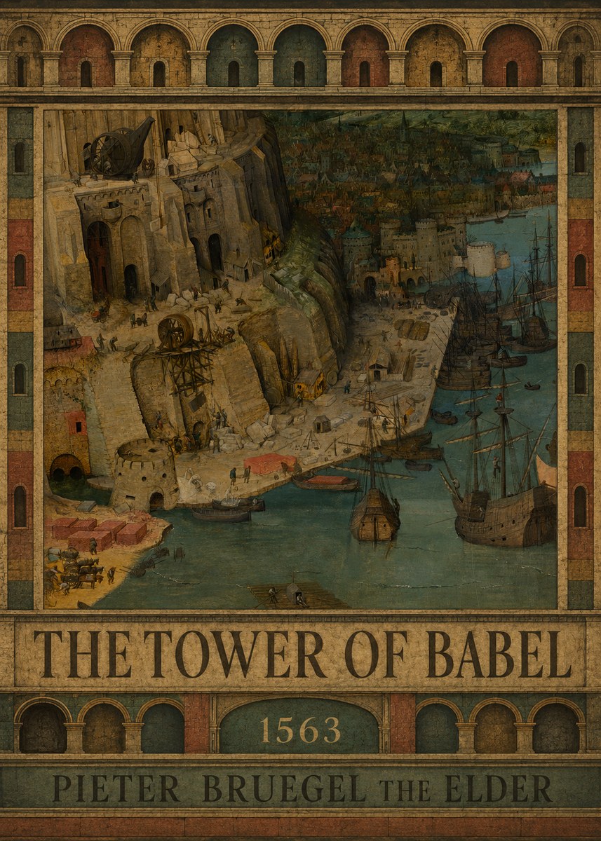Pieter Bruegel The Tower of Babel VI No3 - Affiche