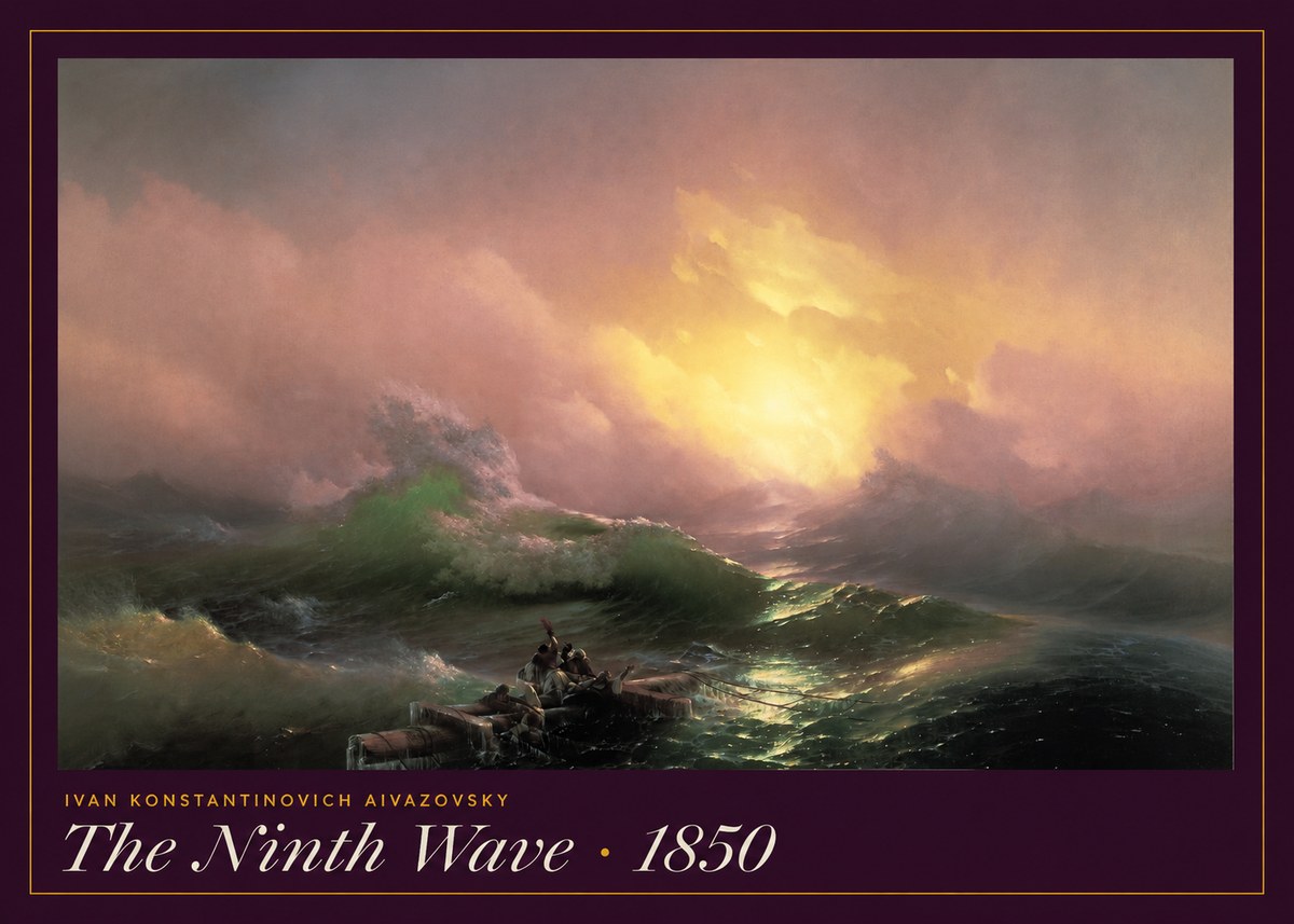 Ivan Konstantinovich Aivazovsky The Ninth Wave II No6 - Affiche