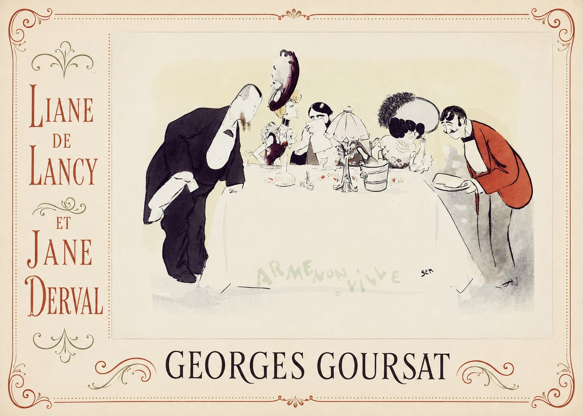 Georges Goursat Liane De Lancy Et Jane Derval No2 - Affiche