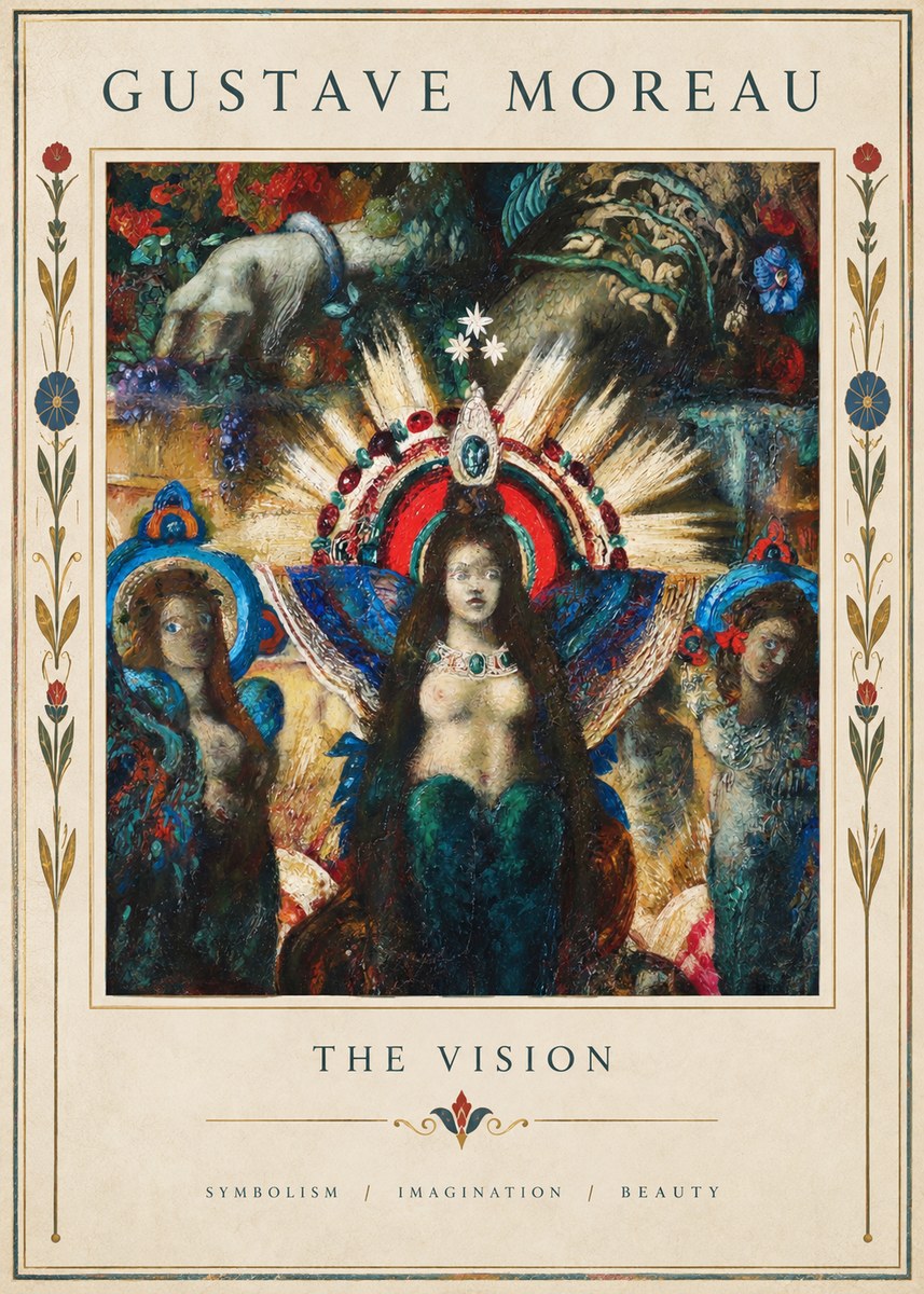 Gustave Moreau L'apparition I No5 - Affiche