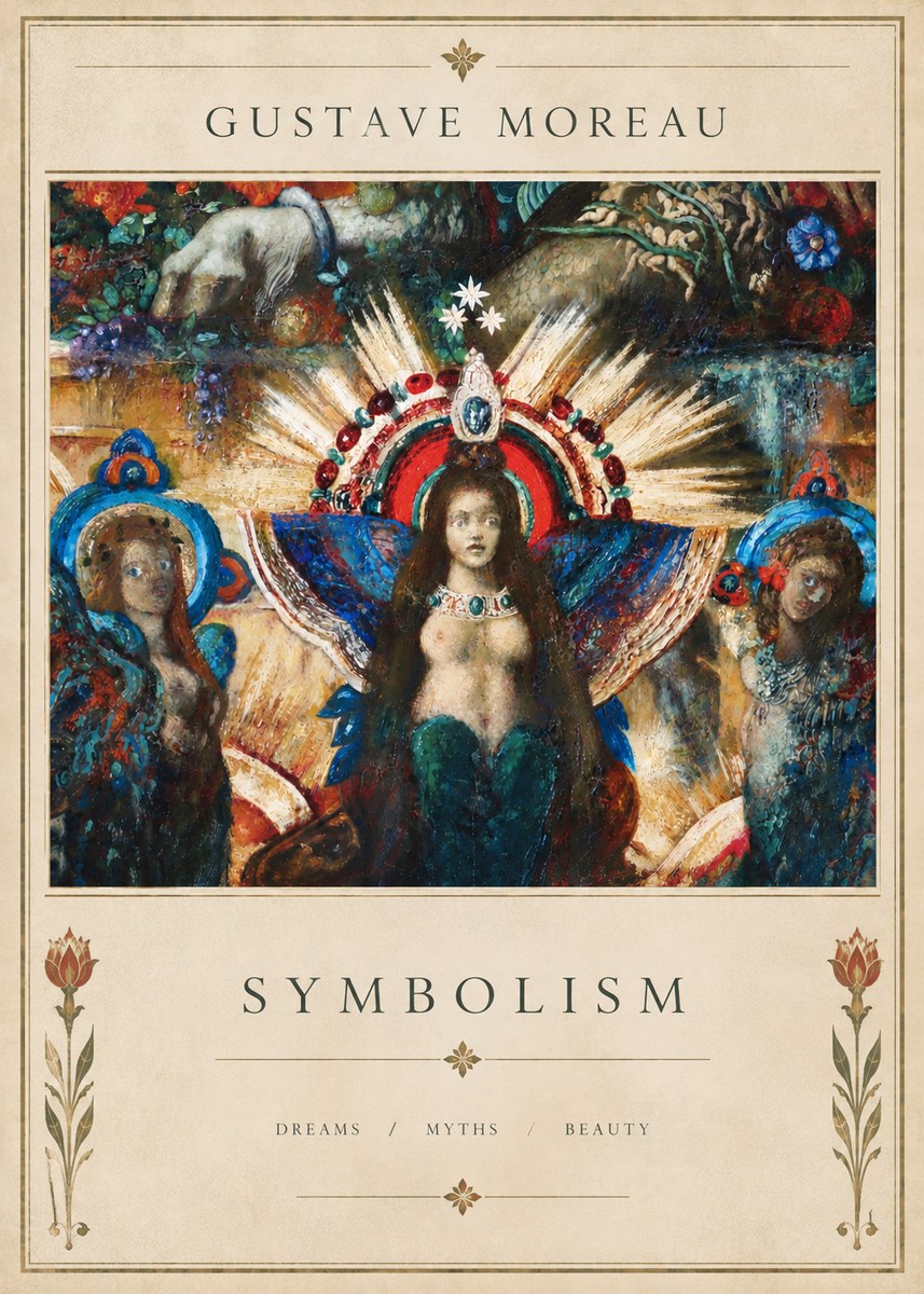 Gustave Moreau L'apparition I No6 - Affiche