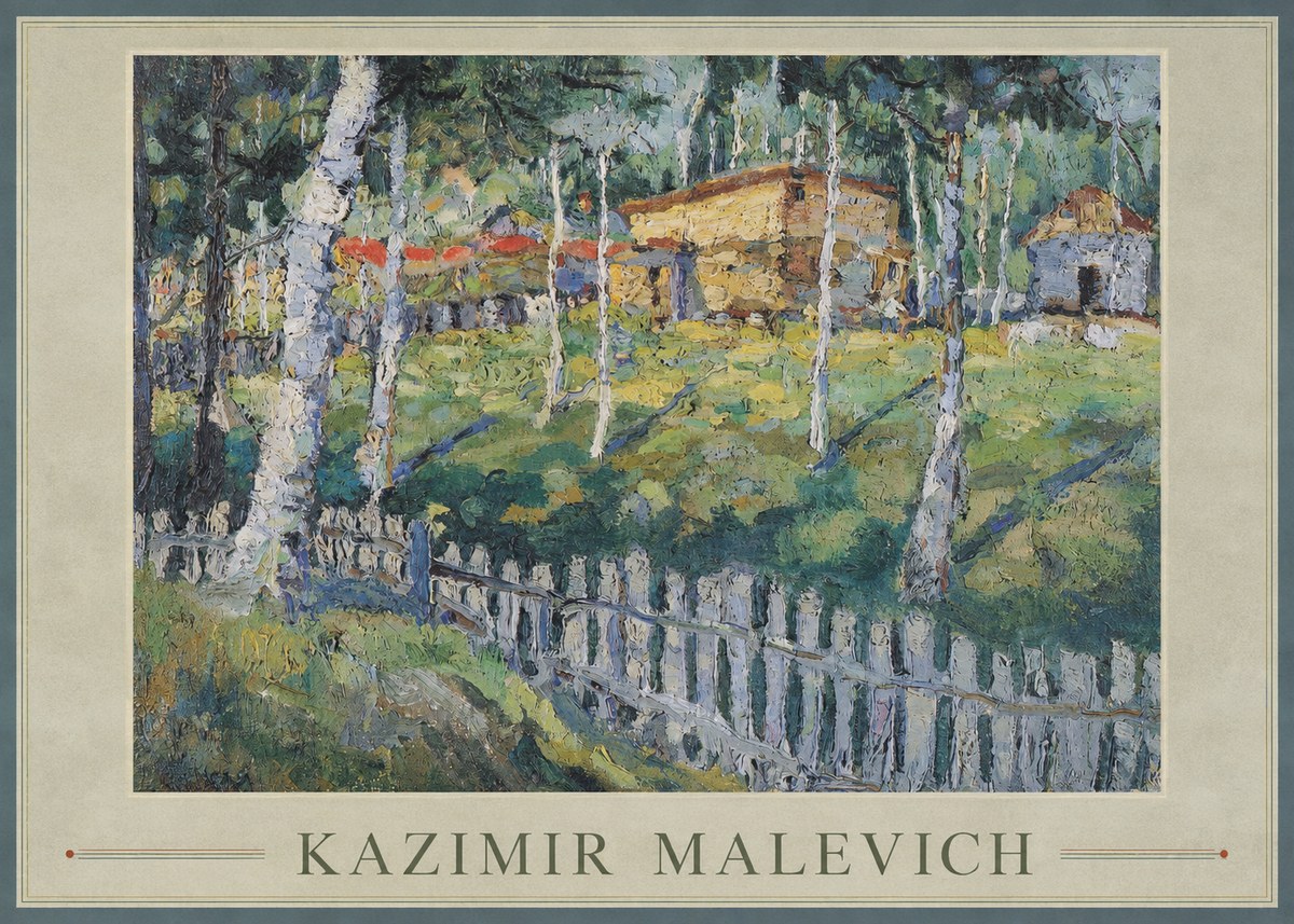 Kazimir Malevich Birch Grove No1 - Affiche