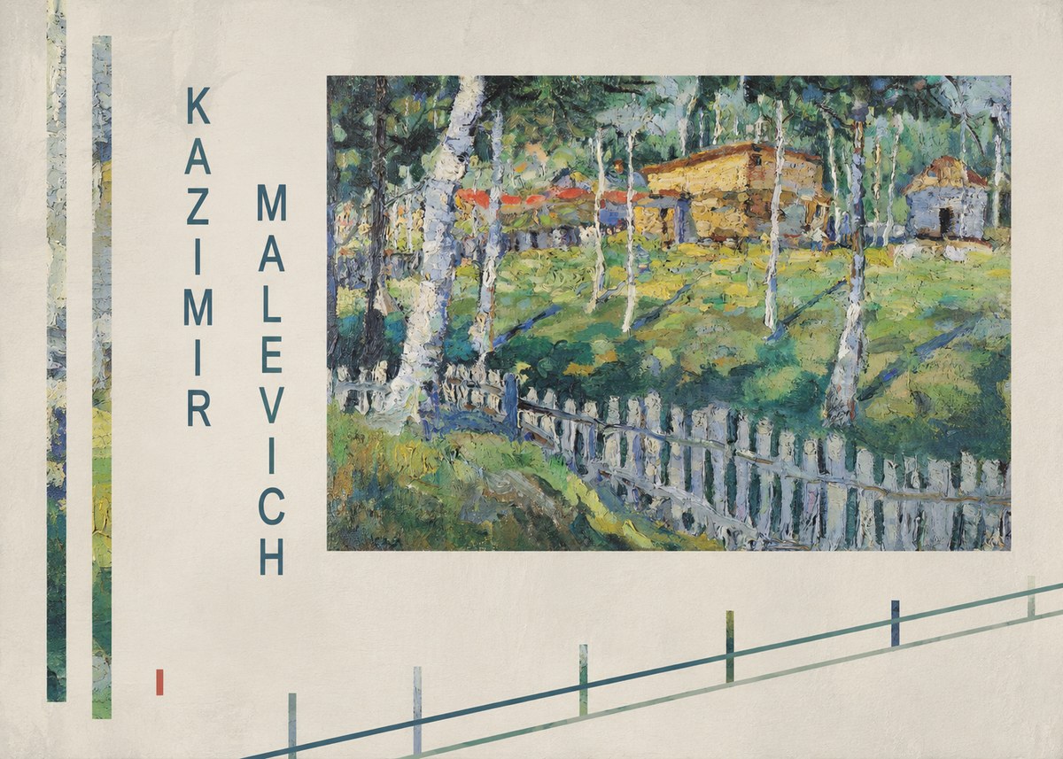 Kazimir Malevich Birch Grove No6 - Affiche