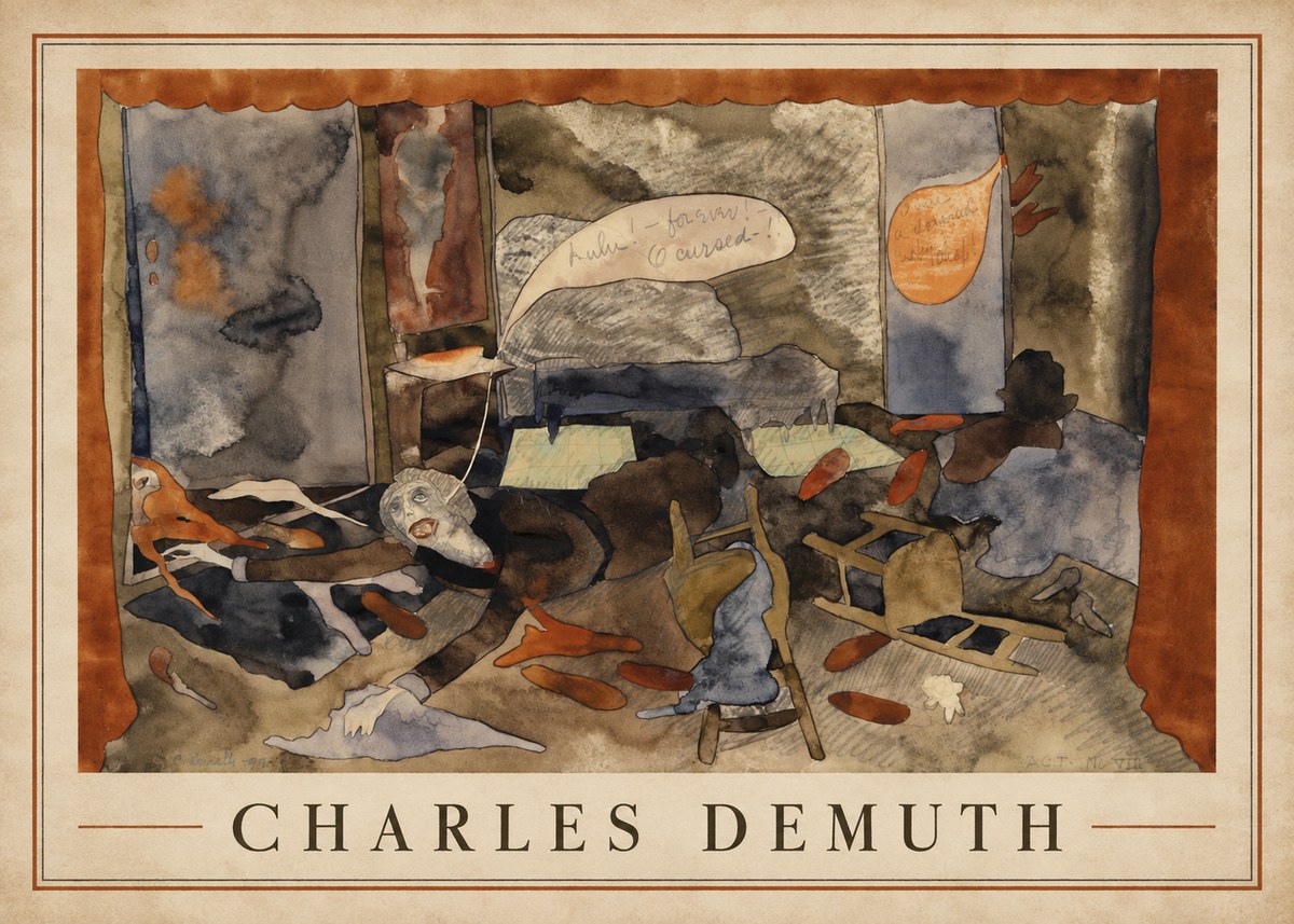 Charles Demuth The Death of Countess Geschwitz No2 - Affiche
