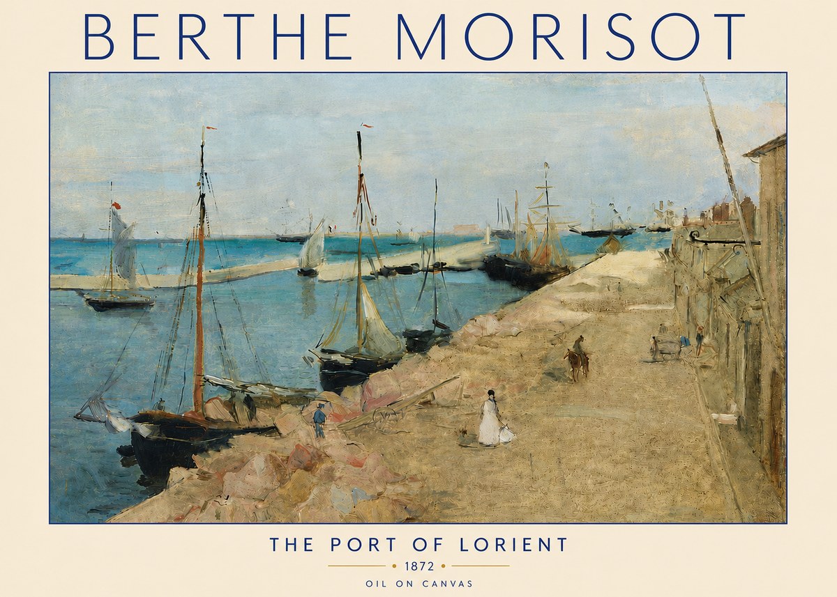 Berthe Morisot The Port of Lorient No4 - Affiche