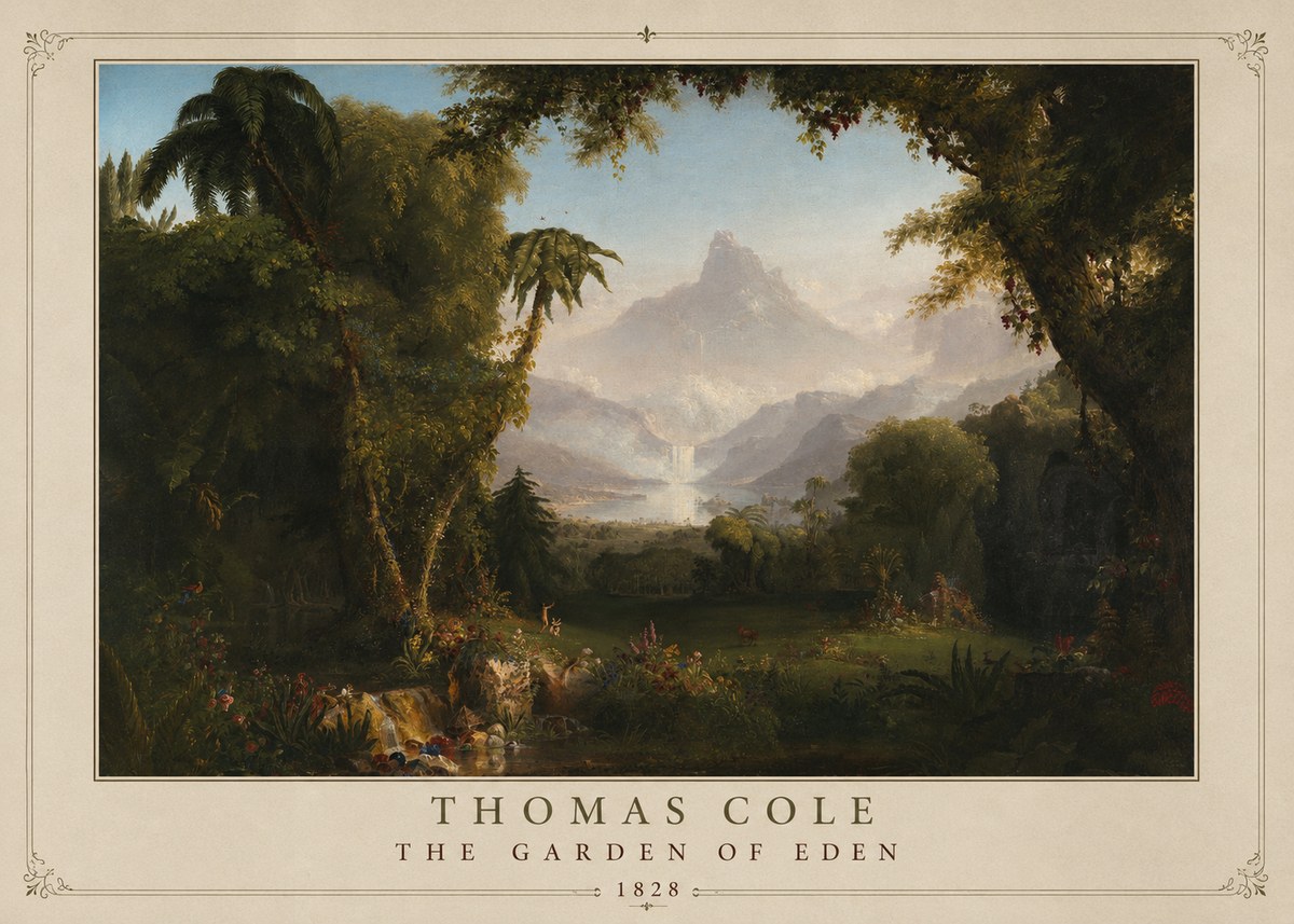 Thomas Cole The Garden of Eden I No1 - Affiche