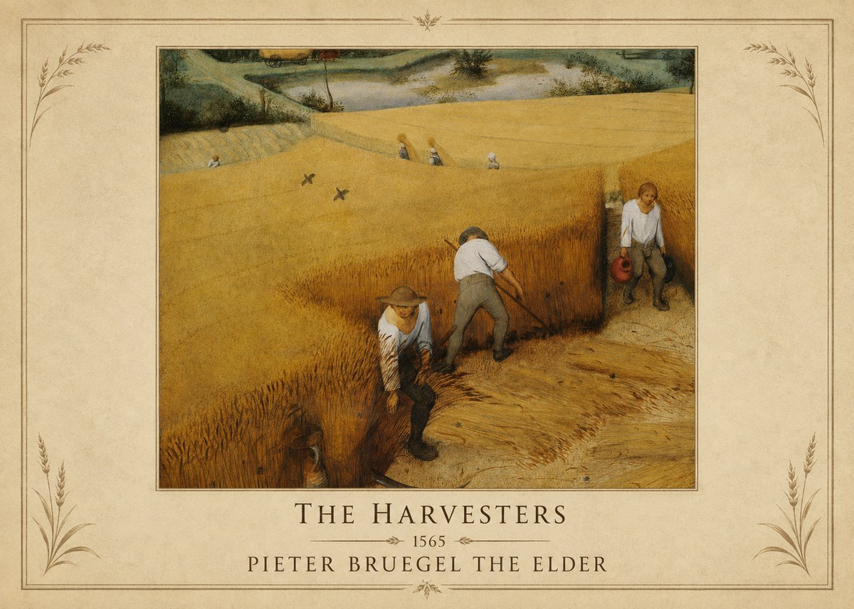 Pieter Bruegel The Harvesters IV No1 - Affiche