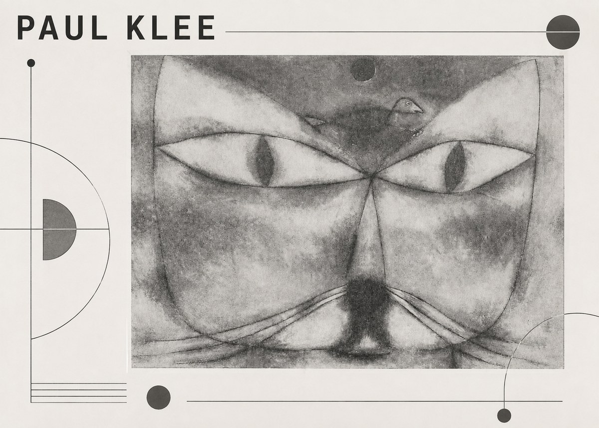 Paul Klee Cat and Bird No3 - Affiche