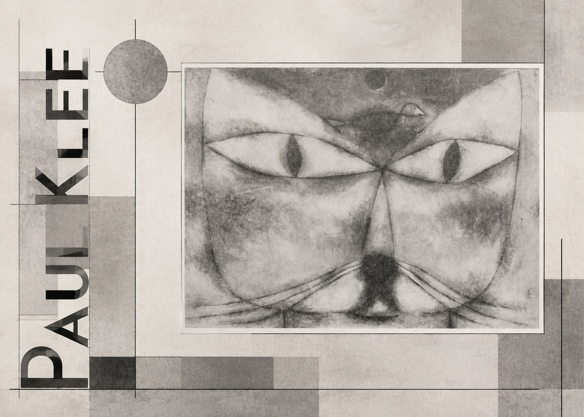 Paul Klee Cat and Bird No6 - Affiche