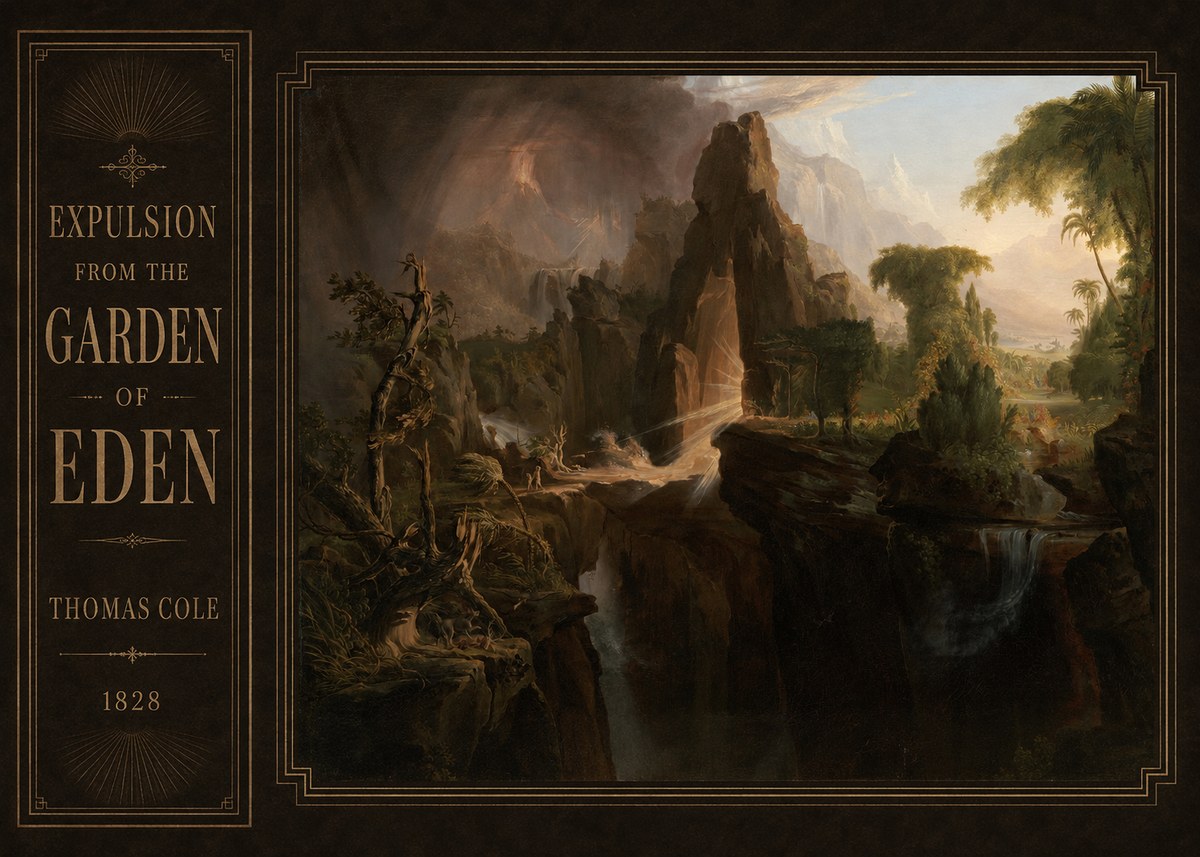 Thomas Cole Expulsion from the Garden of Eden I No2 - Affiche