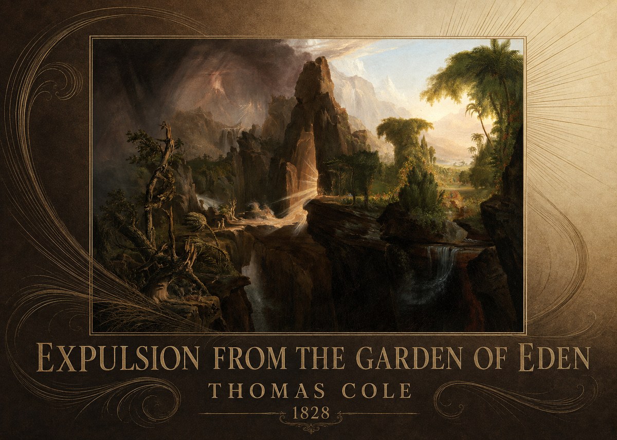 Thomas Cole Expulsion from the Garden of Eden I No6 - Affiche