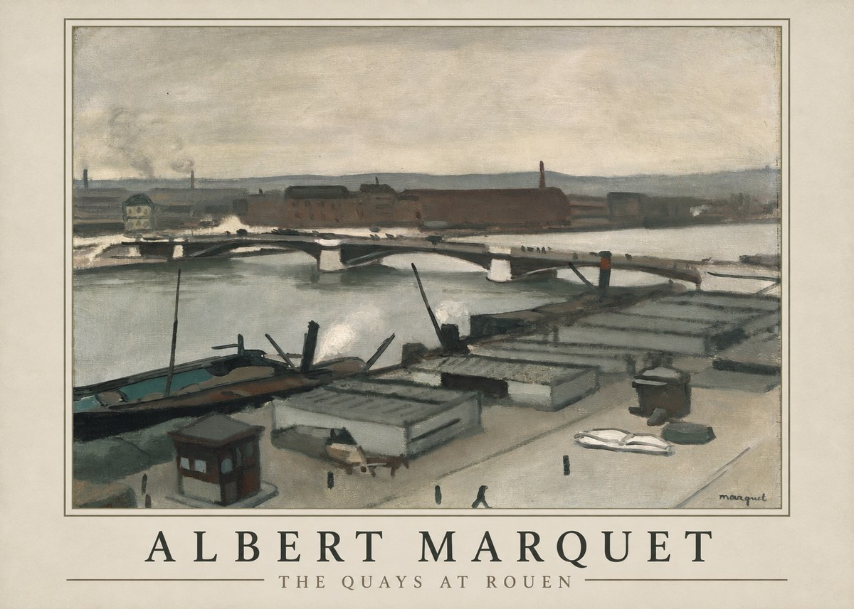 Albert Marquet The Quays at Rouen No1 - Affiche