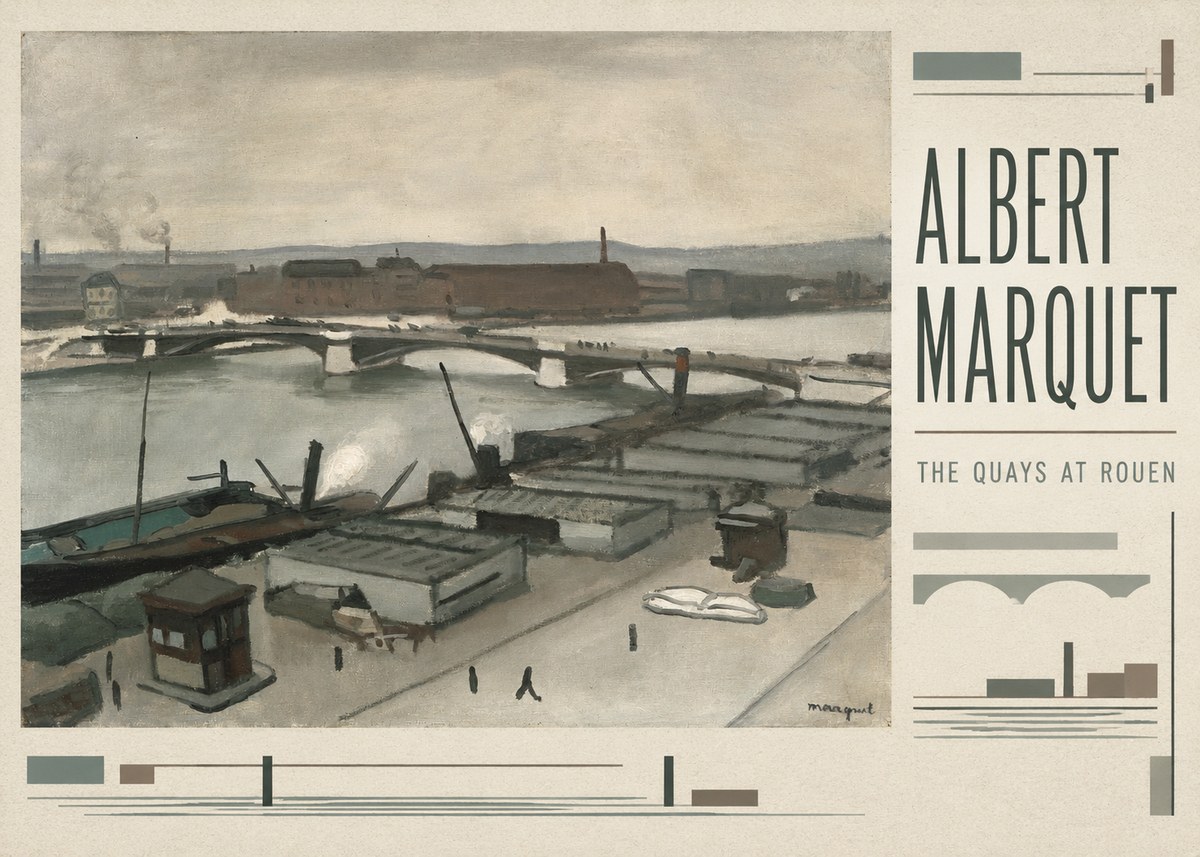 Albert Marquet The Quays at Rouen No3 - Affiche