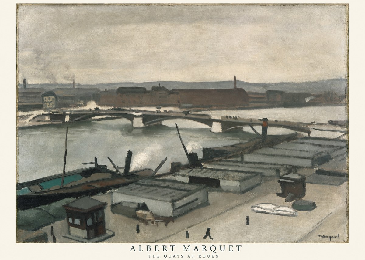 Albert Marquet The Quays at Rouen No6 - Affiche
