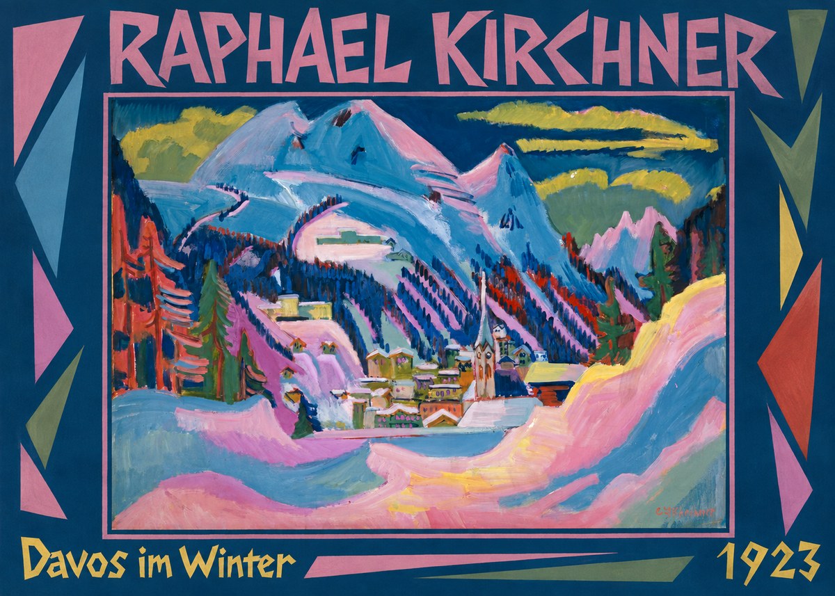 Raphael Kirchner Davos Im Winter No1 - Affiche
