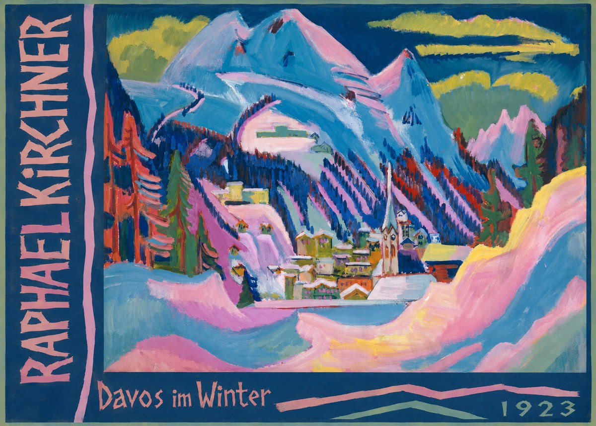 Raphael Kirchner Davos Im Winter No2 - Affiche