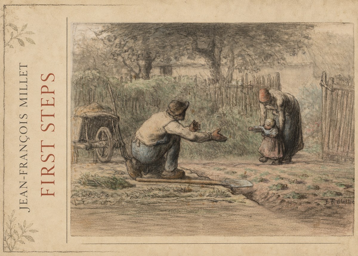 Jean-François Millet First Steps No2 - Affiche