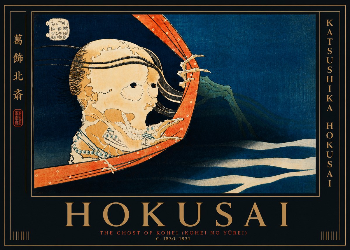 Katsushika Hokusai The Ghost of Kohei (Kohei No Yūrei) No7 - Affiche