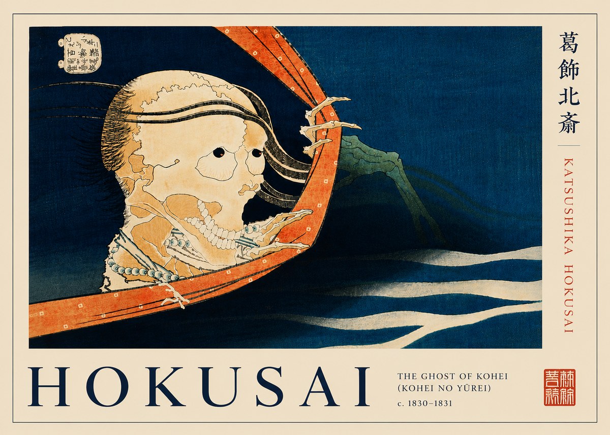 Katsushika Hokusai The Ghost of Kohei (Kohei No Yūrei) No8 - Affiche
