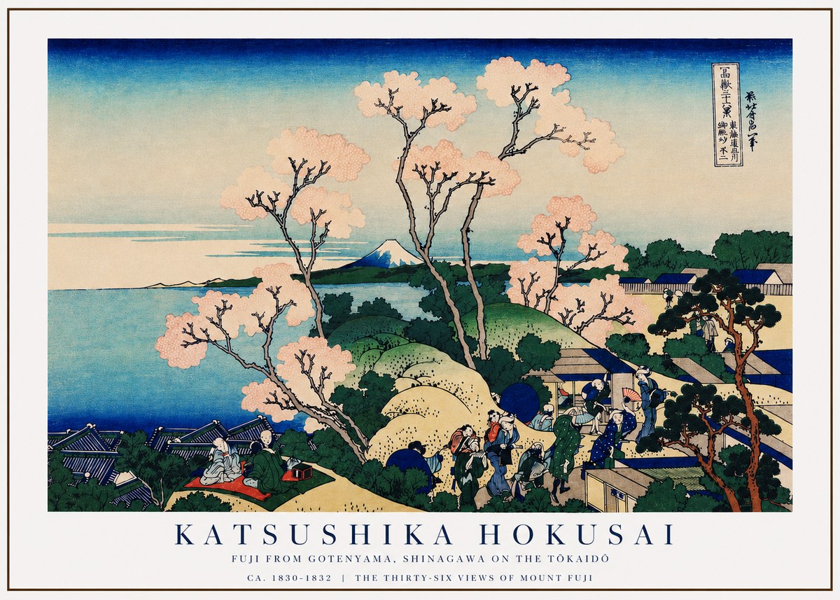 Katsushika Hokusai Fuji from Gotenyama, Shinagawa on the Tōkaidō No3 - Affiche