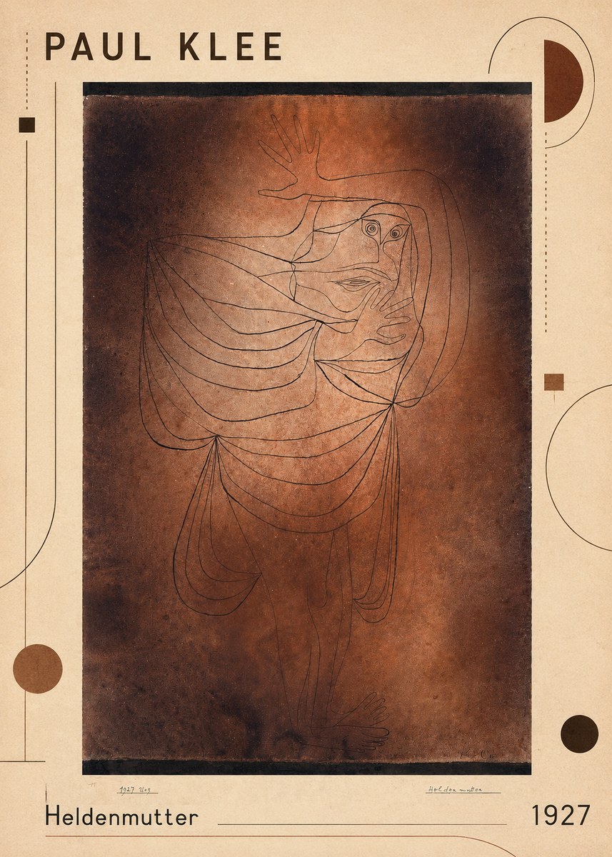 Paul Klee Heldenmutter No1 - Affiche