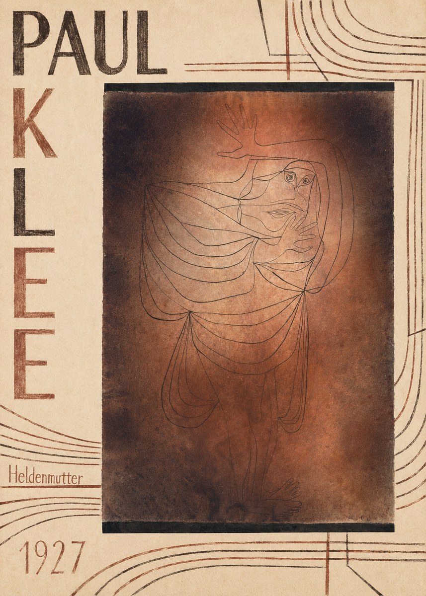 Paul Klee Heldenmutter No5 - Affiche