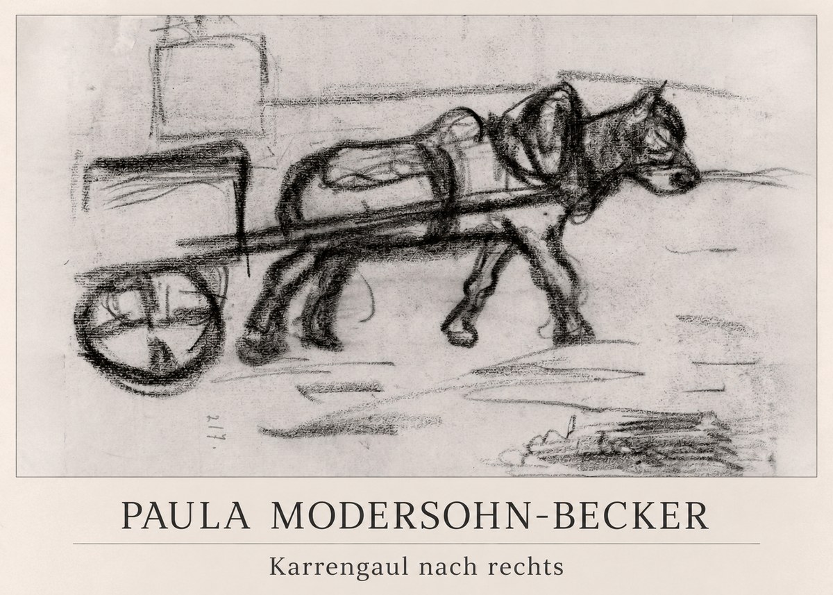 Paula Modersohn-Becker Karrengaul Nach Rechts No1 - Affiche