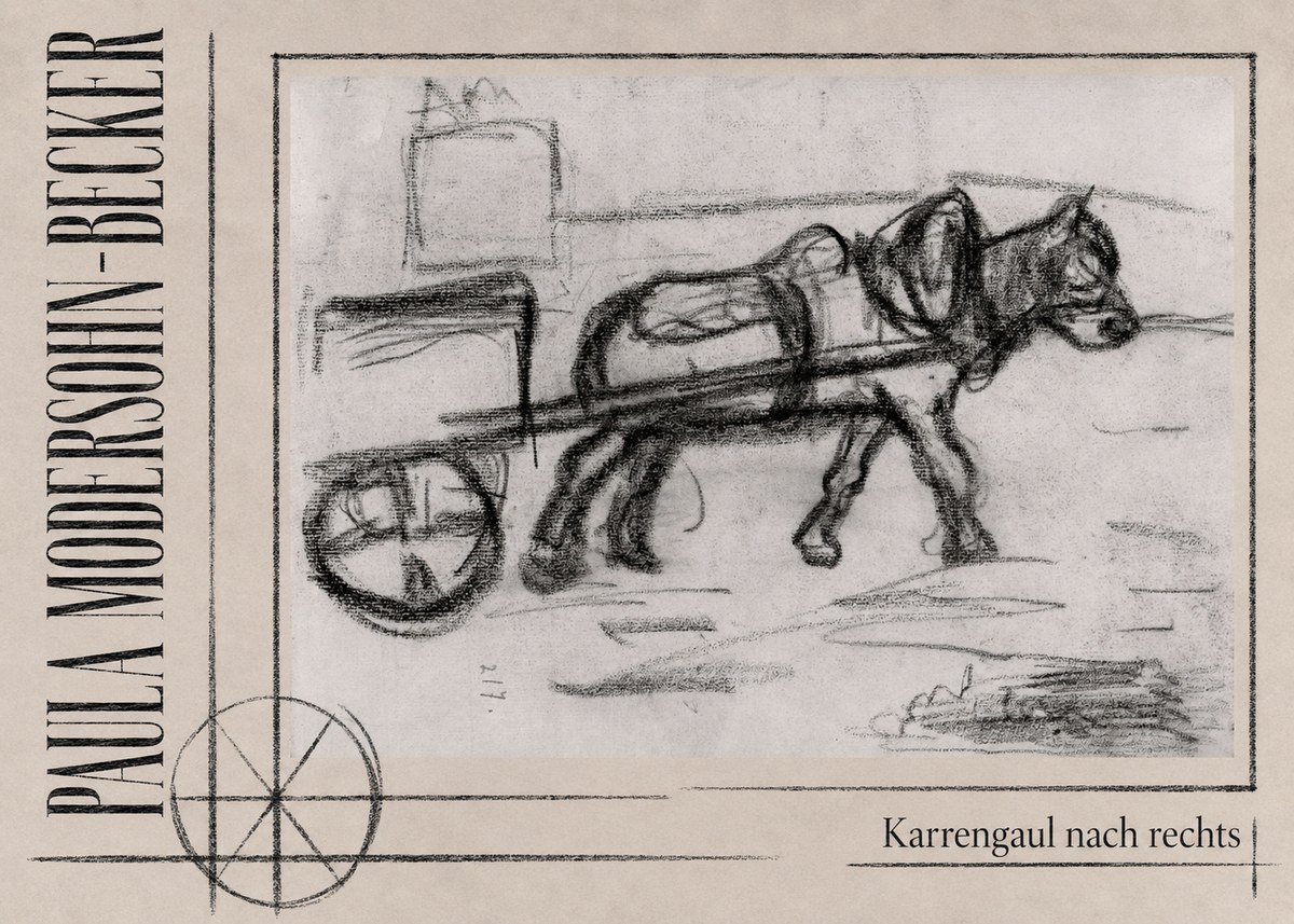 Paula Modersohn-Becker Karrengaul Nach Rechts No3 - Affiche