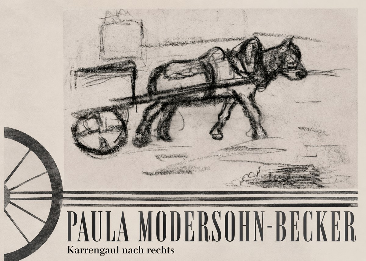 Paula Modersohn-Becker Karrengaul Nach Rechts No6 - Affiche