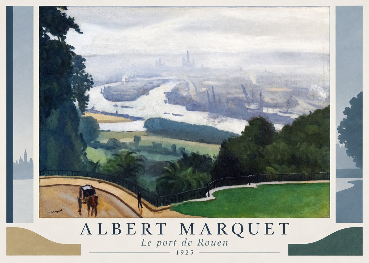 Albert Marquet Le Port De Rouen No1 - Affiche