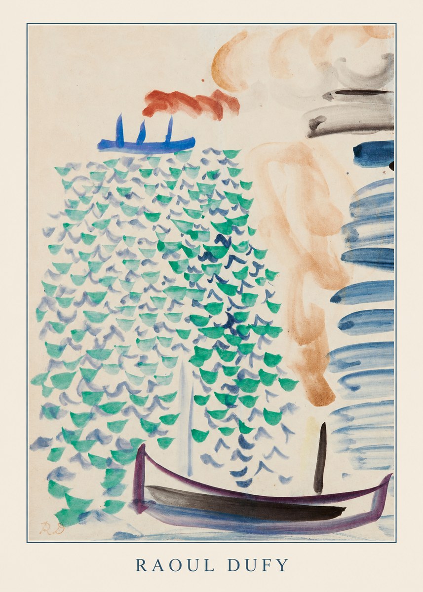Raoul Dufy Boats on the Water No3 - Affiche