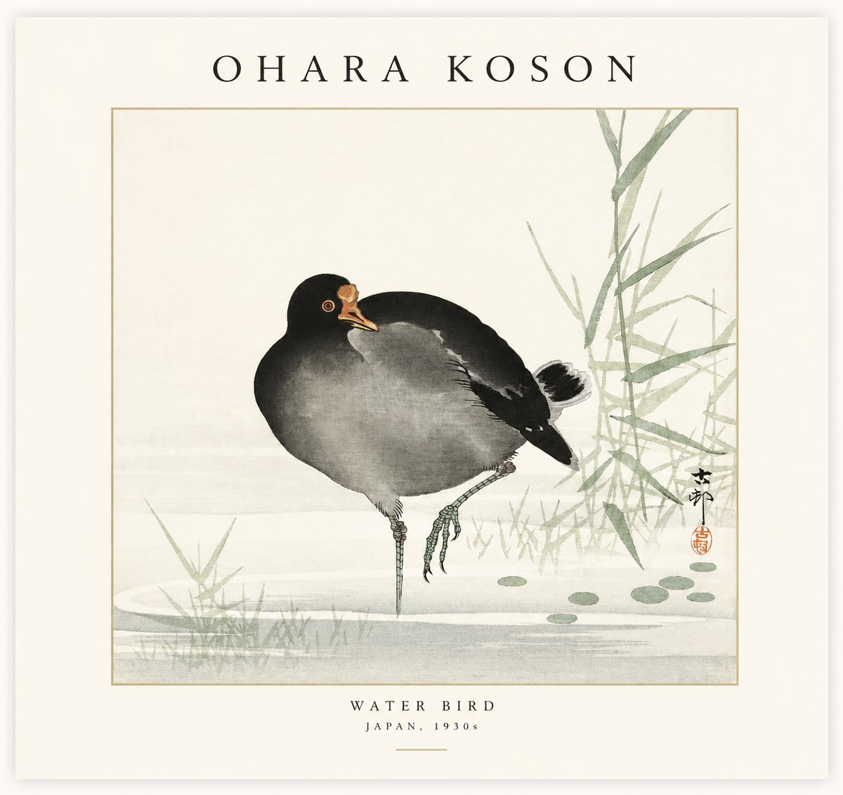 Ohara Koson Water Bird No1 - Affiche