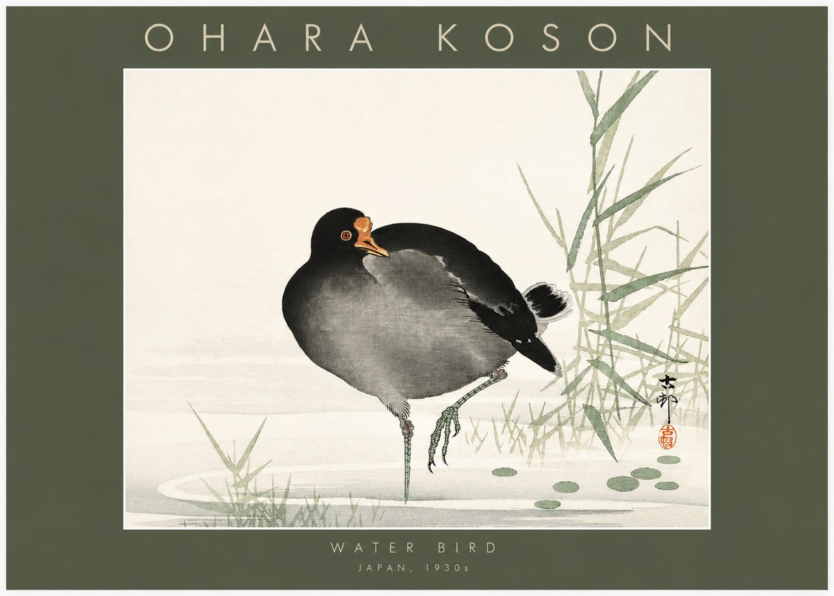 Ohara Koson Water Bird No2 - Affiche