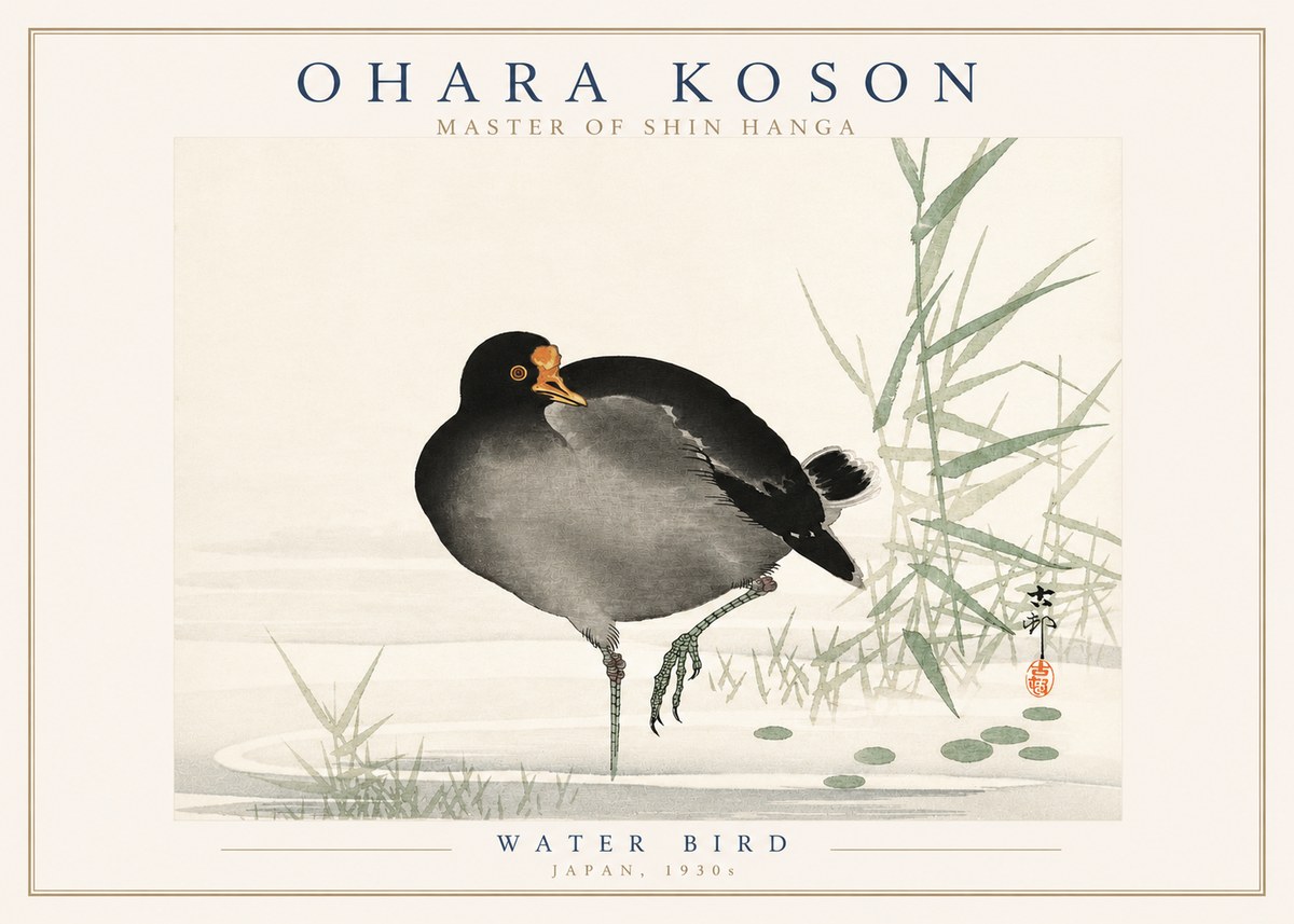 Ohara Koson Water Bird No3 - Affiche
