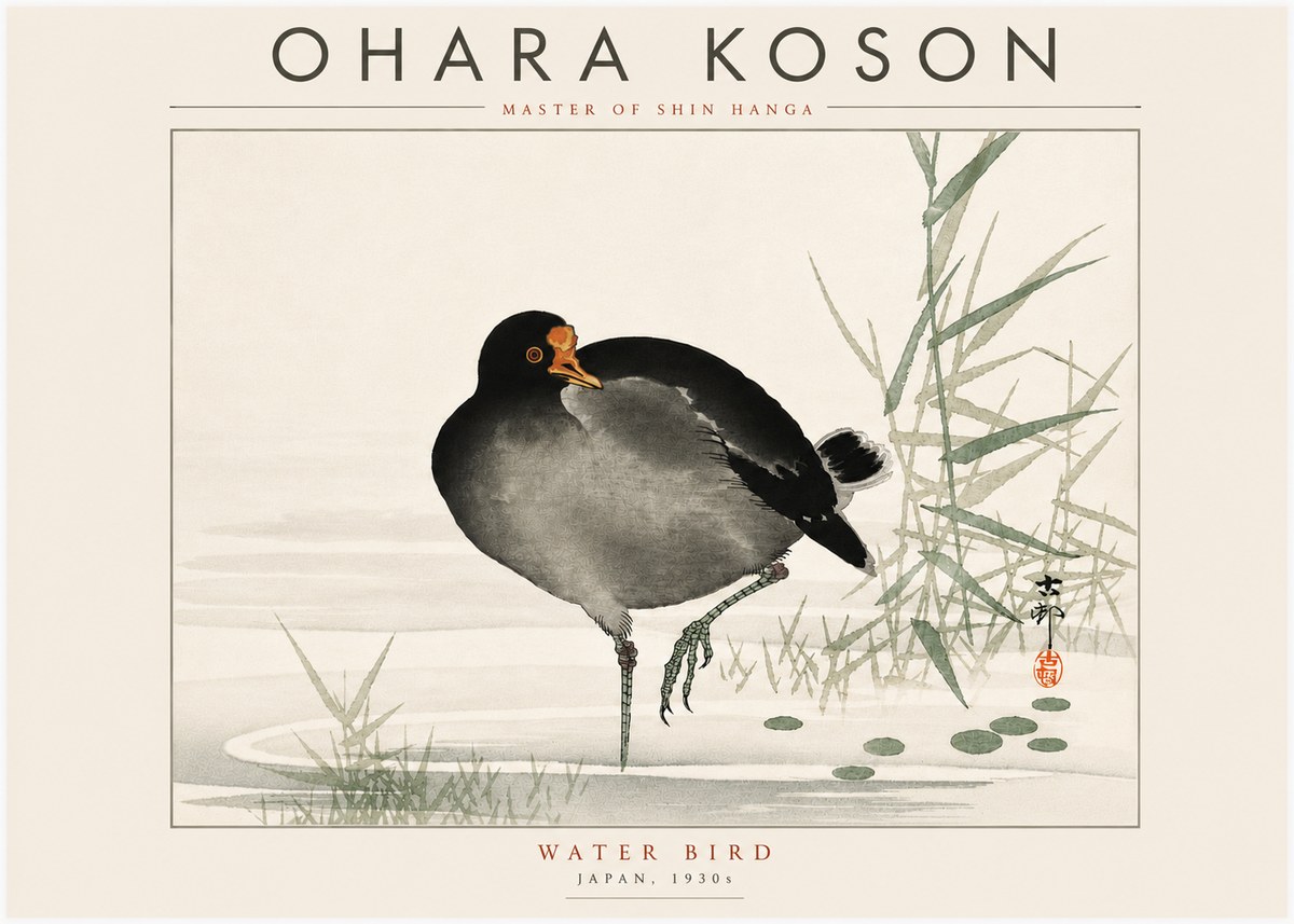 Ohara Koson Water Bird No6 - Affiche