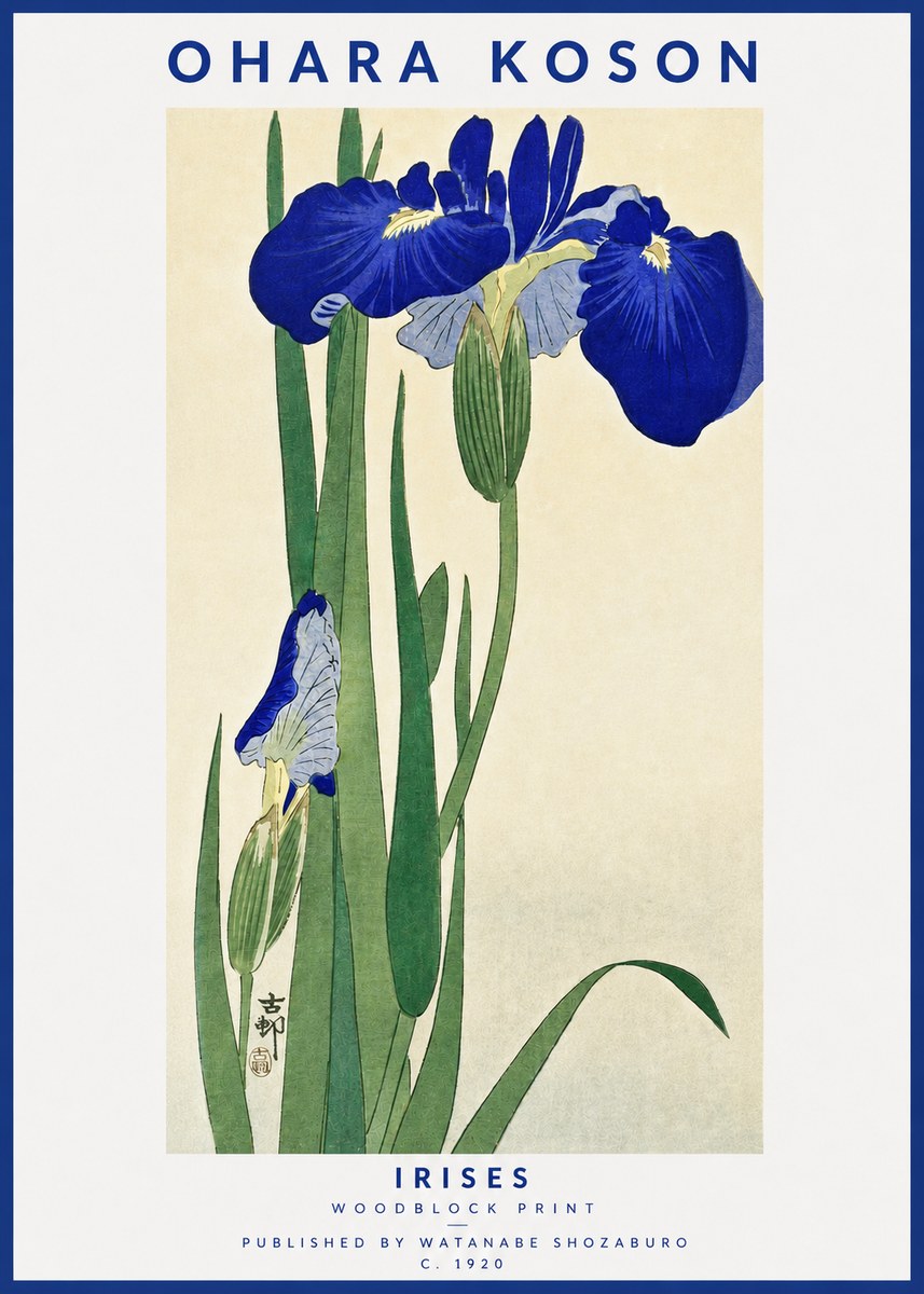 Ohara Koson Irises I No3 - Affiche