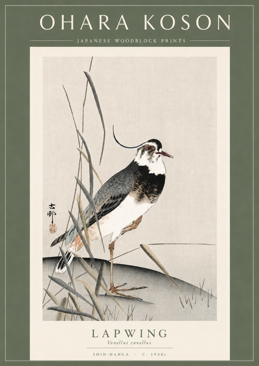 Ohara Koson Lapwing No3 - Affiche