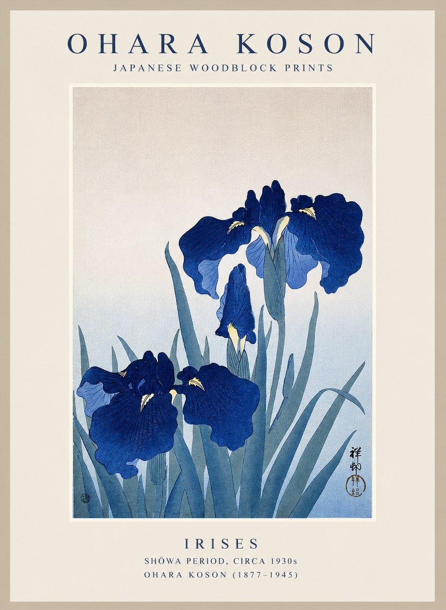 Ohara Koson Iris Es No1 - Affiche