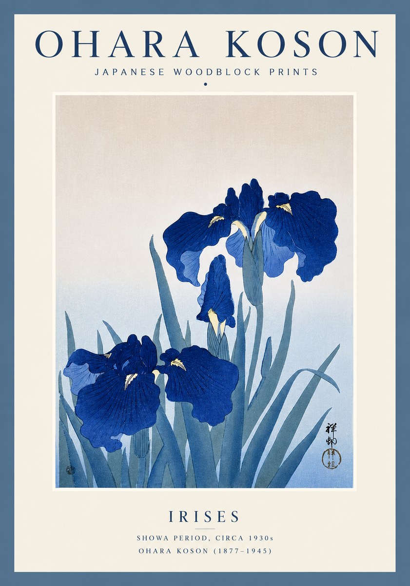 Ohara Koson Iris Es No3 - Affiche