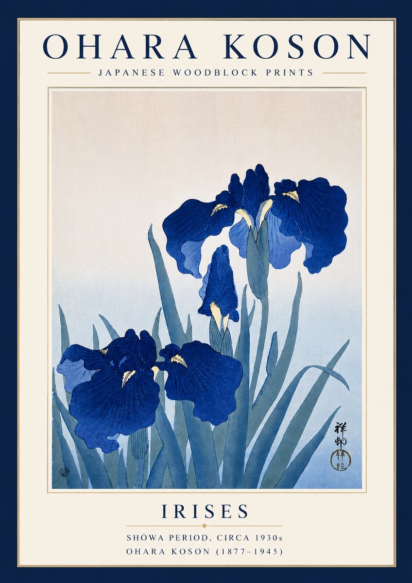 Ohara Koson Iris Es No4 - Affiche