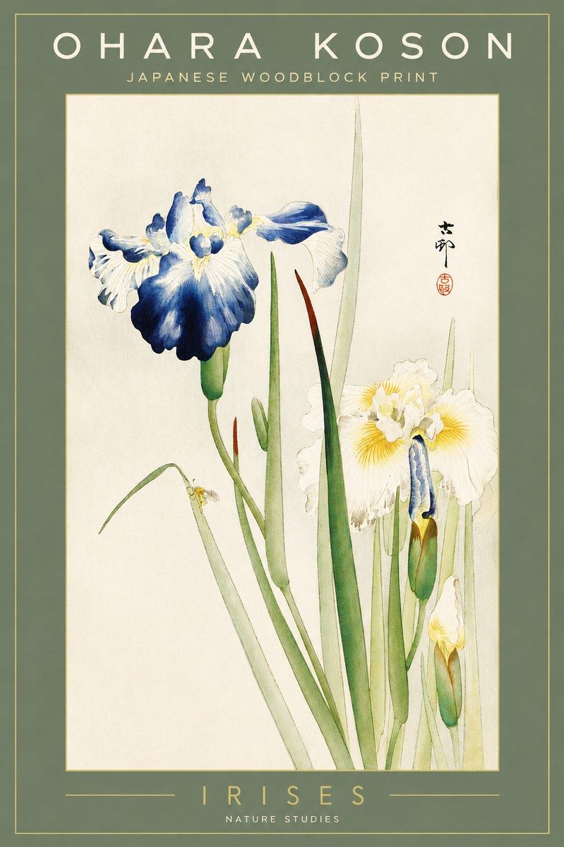 Ohara Koson Irises II No2 - Affiche